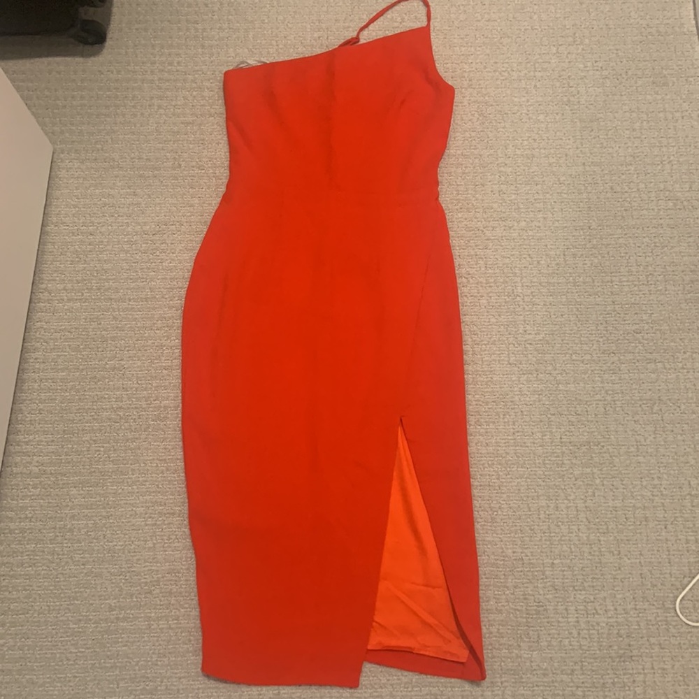 Lovers+Friends Lazo MIDI Dress Blood Orange XS